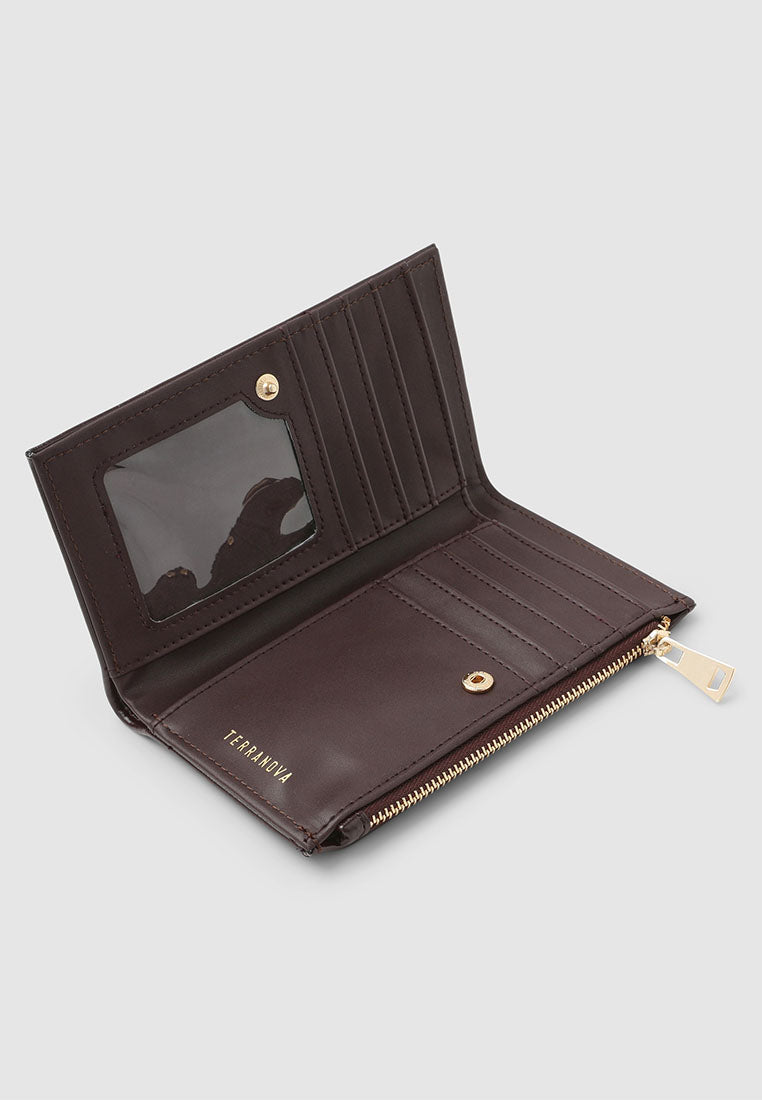 Women's Zip wallet with leather effect