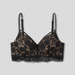 Women's Strappy Floral Lace Longline Bralette