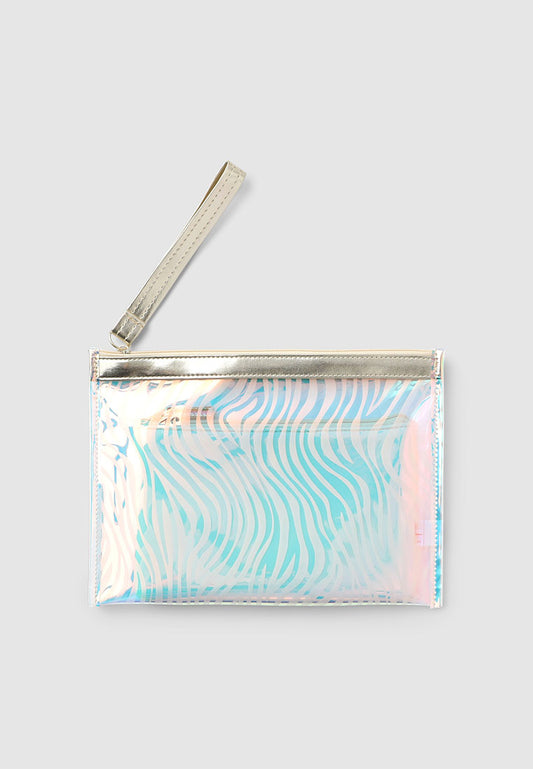 Women's Zebra Print Beach Clutch