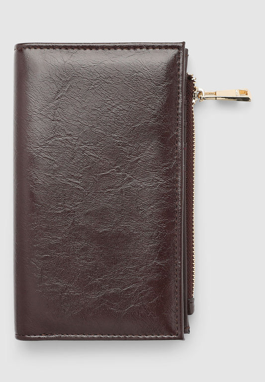 Women's Zip wallet with leather effect