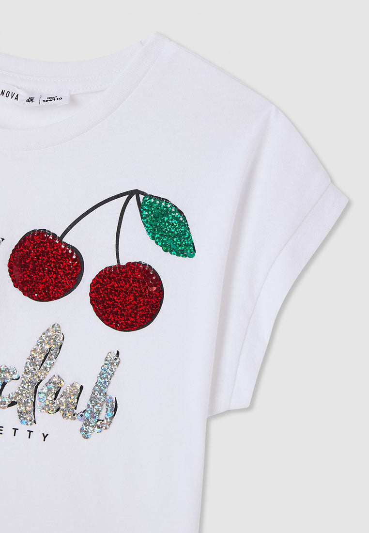 Kids Girls Short-sleeved T-shirt