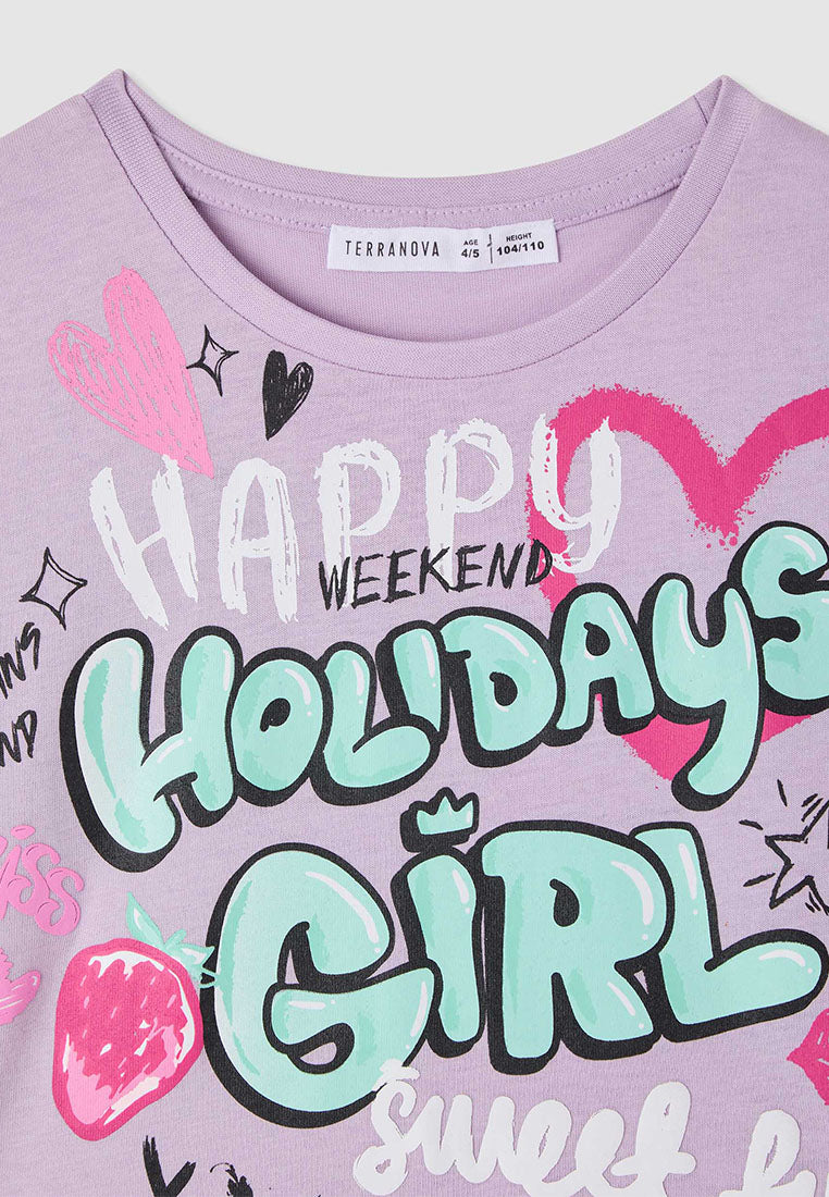 Graffiti-style print T-shirt for Girls