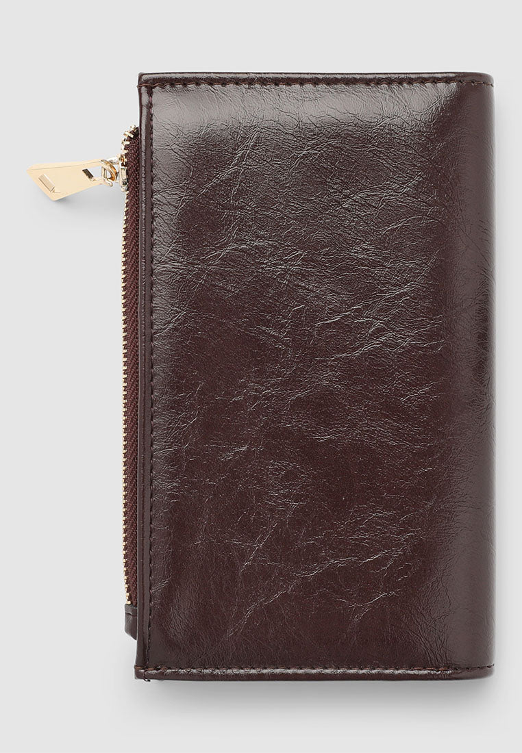 Women's Zip wallet with leather effect