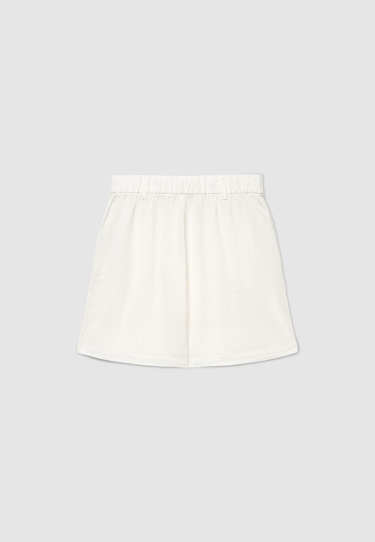 Women's Plain Linen-Effect Shorts