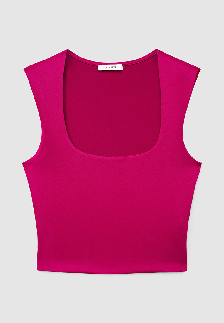 Women's Square-Neck Cropped Tank