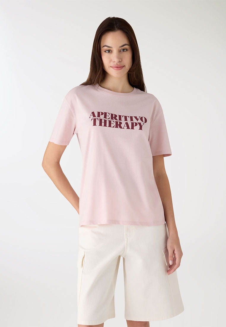 Women's Short-Sleeves Graphic Lettering T-Shirt