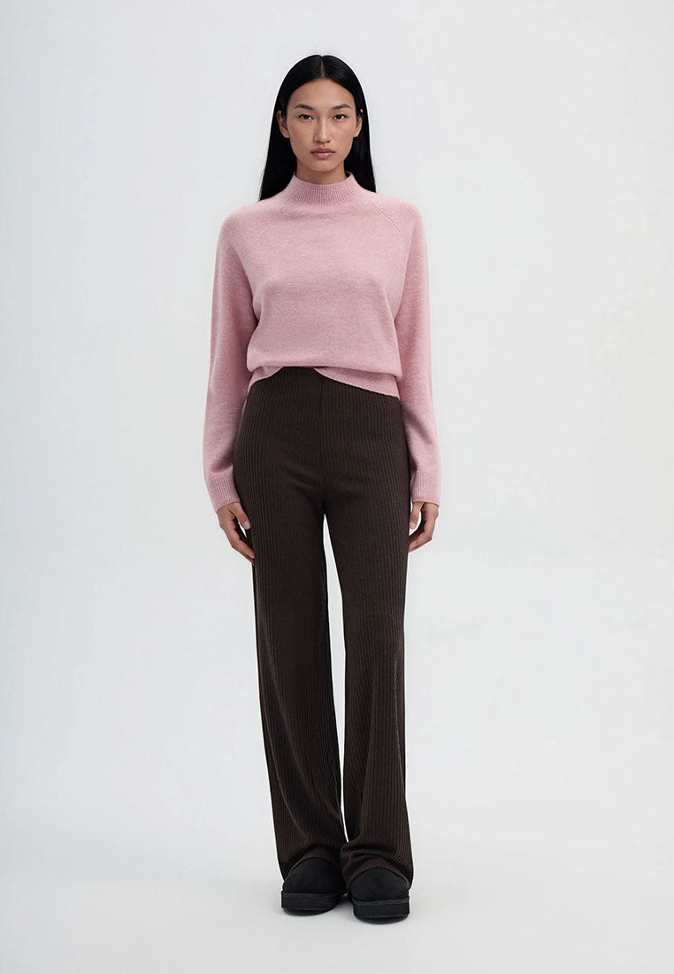 Women's Ribbed Maxi Wide Leg Trousers