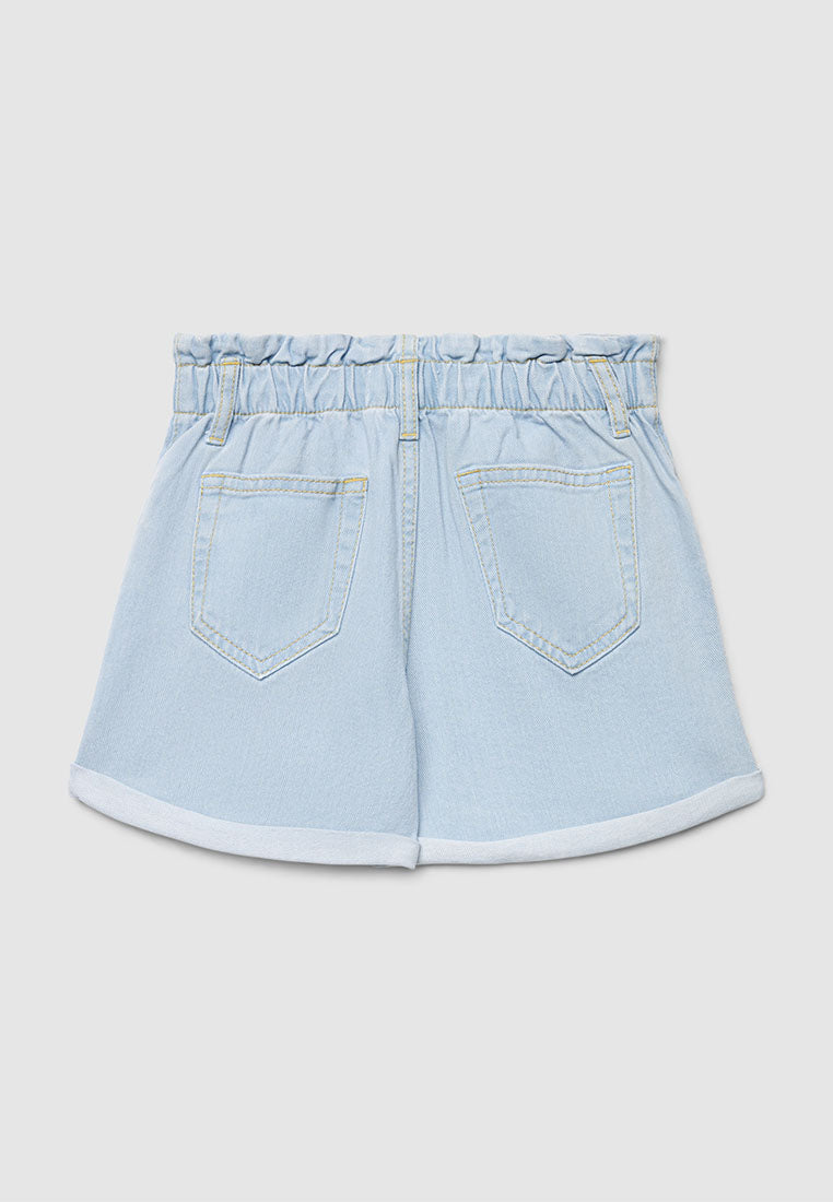 Elastic Waist Denim Shorts for Girls