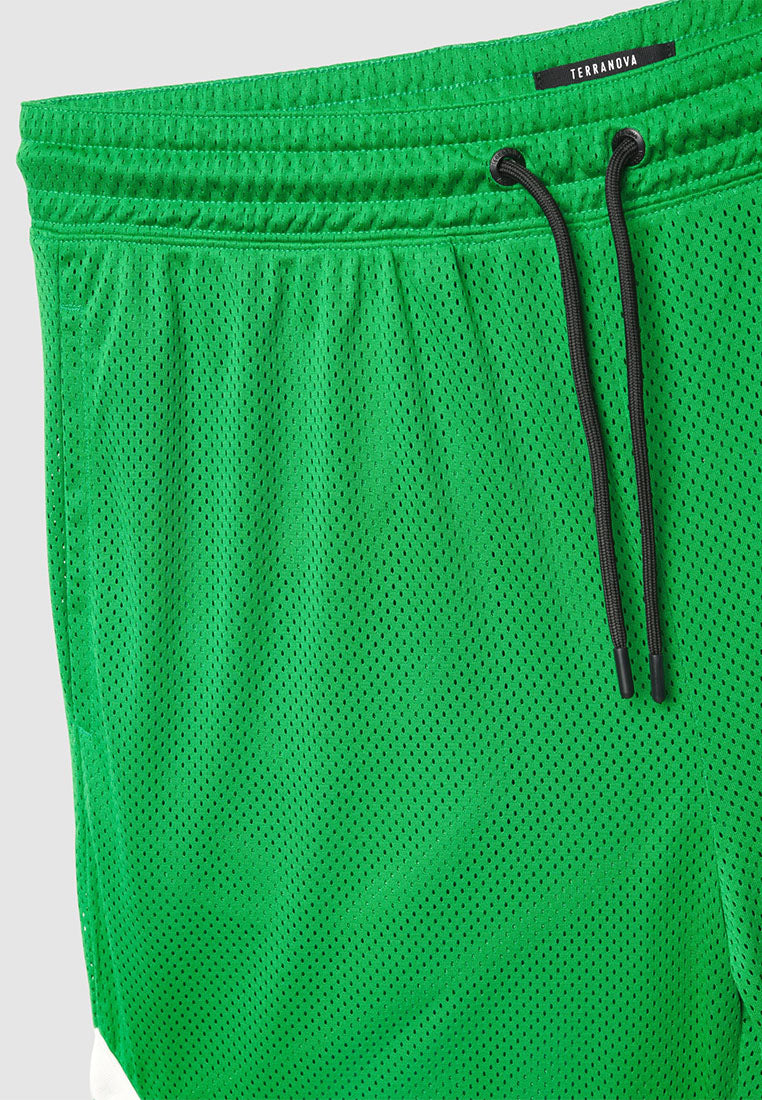 Men's Contrast Striped Basketball Shorts