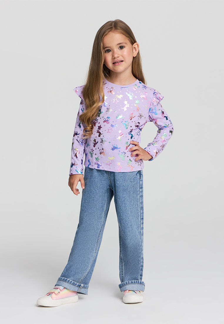 Kids Girls Long-sleeved T-shirt