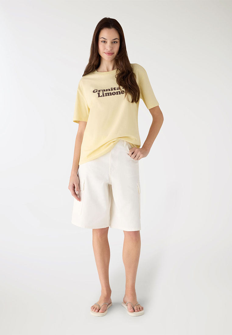 Women's Short-Sleeves Graphic Lettering T-Shirt