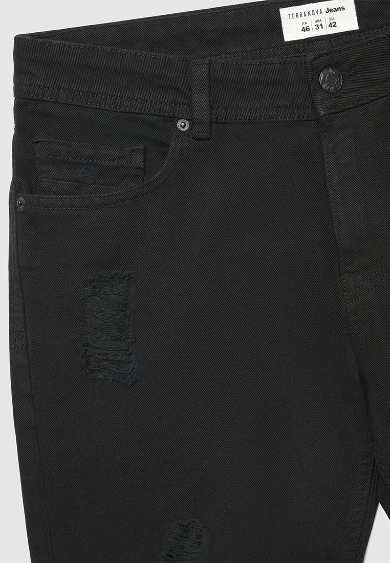 Men's Ripped Denim Shorts