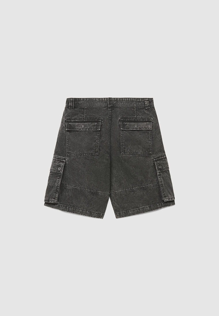 Men's Denim Cargo Shorts