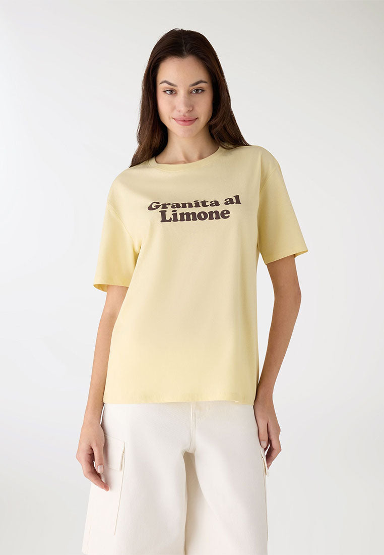 Women's Short-Sleeves Graphic Lettering T-Shirt