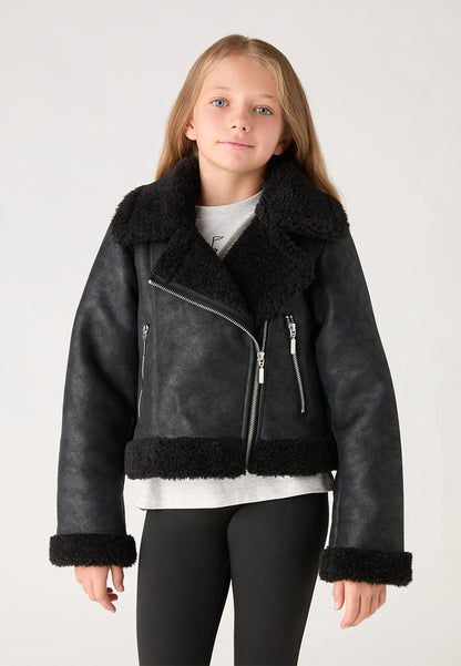 Biker jacket with collar for Girls