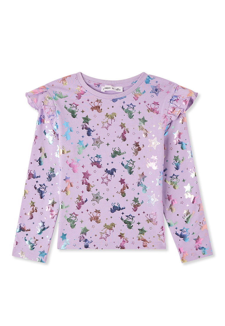 Kids Girls Long-sleeved T-shirt