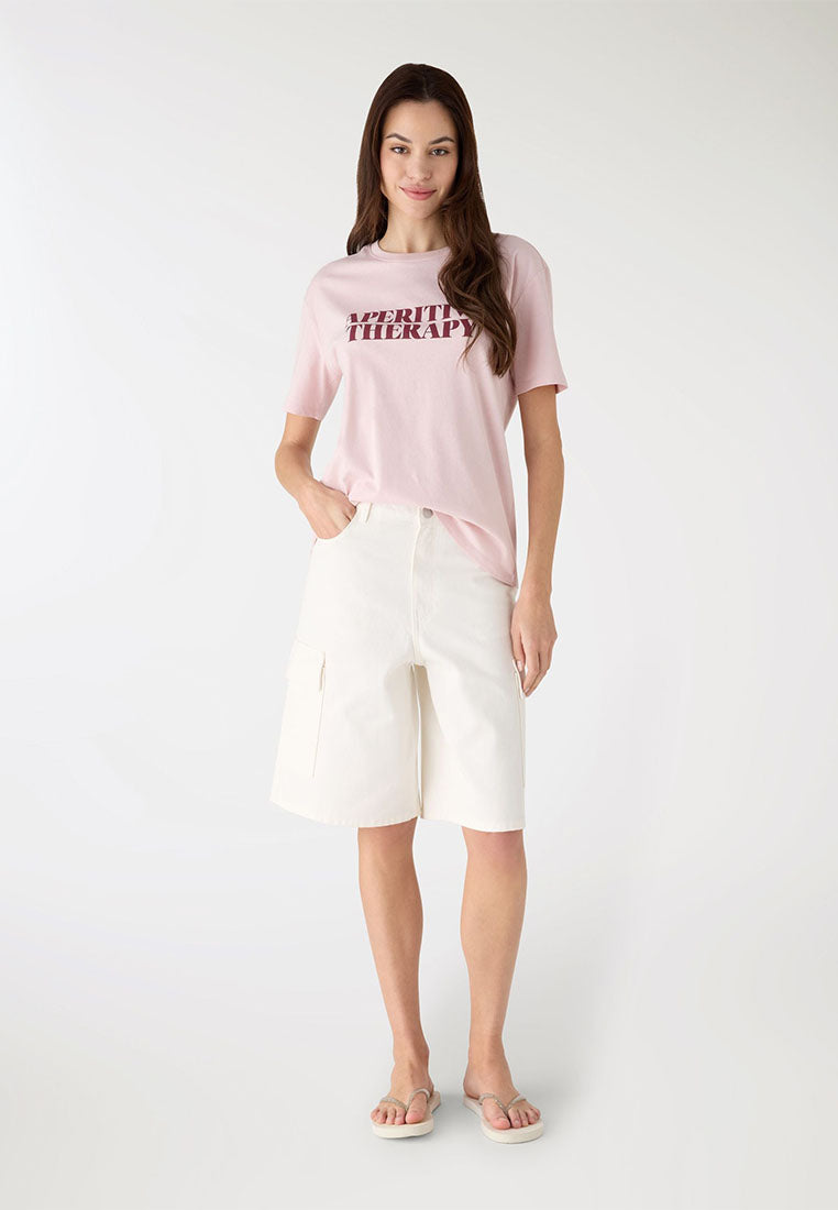 Women's Short-Sleeves Graphic Lettering T-Shirt