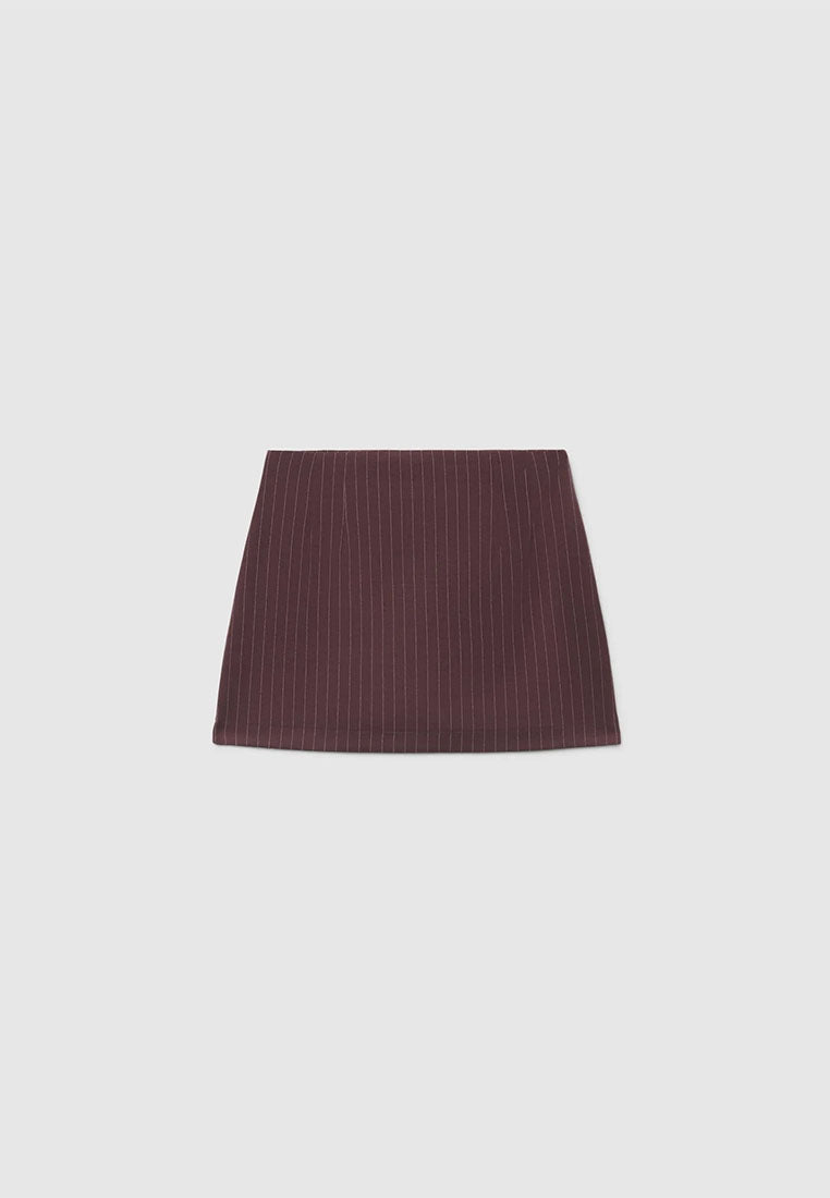 Womens's Pinstriped Mini Skort with Slit