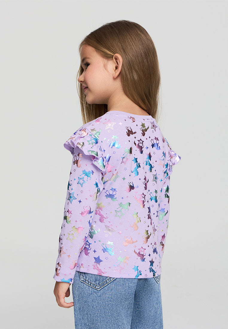 Kids Girls Long-sleeved T-shirt