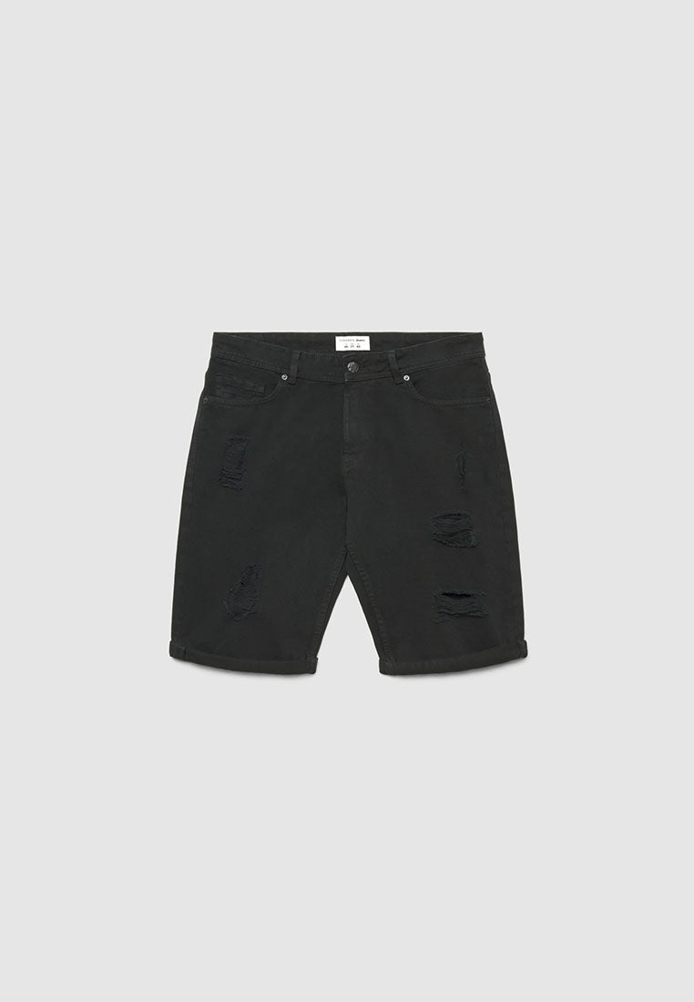 Men's Ripped Denim Shorts