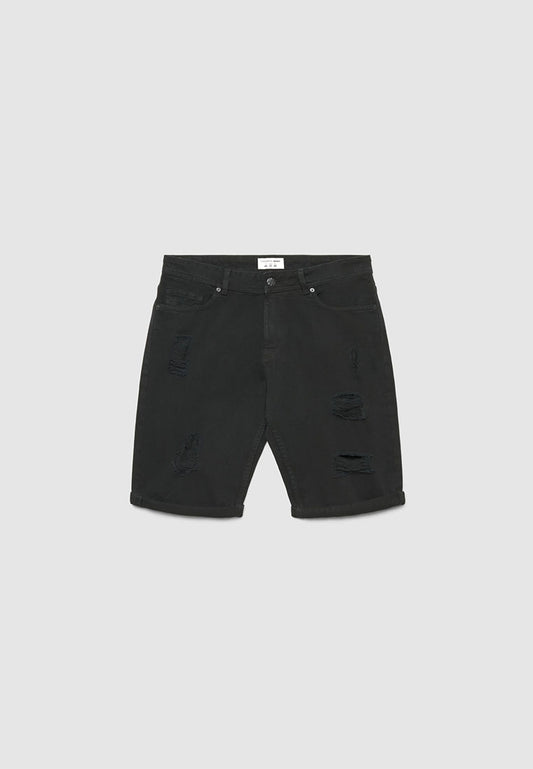 Men's Ripped Denim Shorts