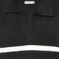 Women's Striped polo collar sweater