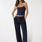 Women's Linen Blend WideLeg Trousers