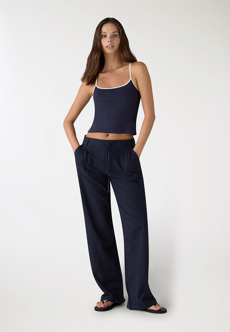 Women's Linen Blend WideLeg Trousers