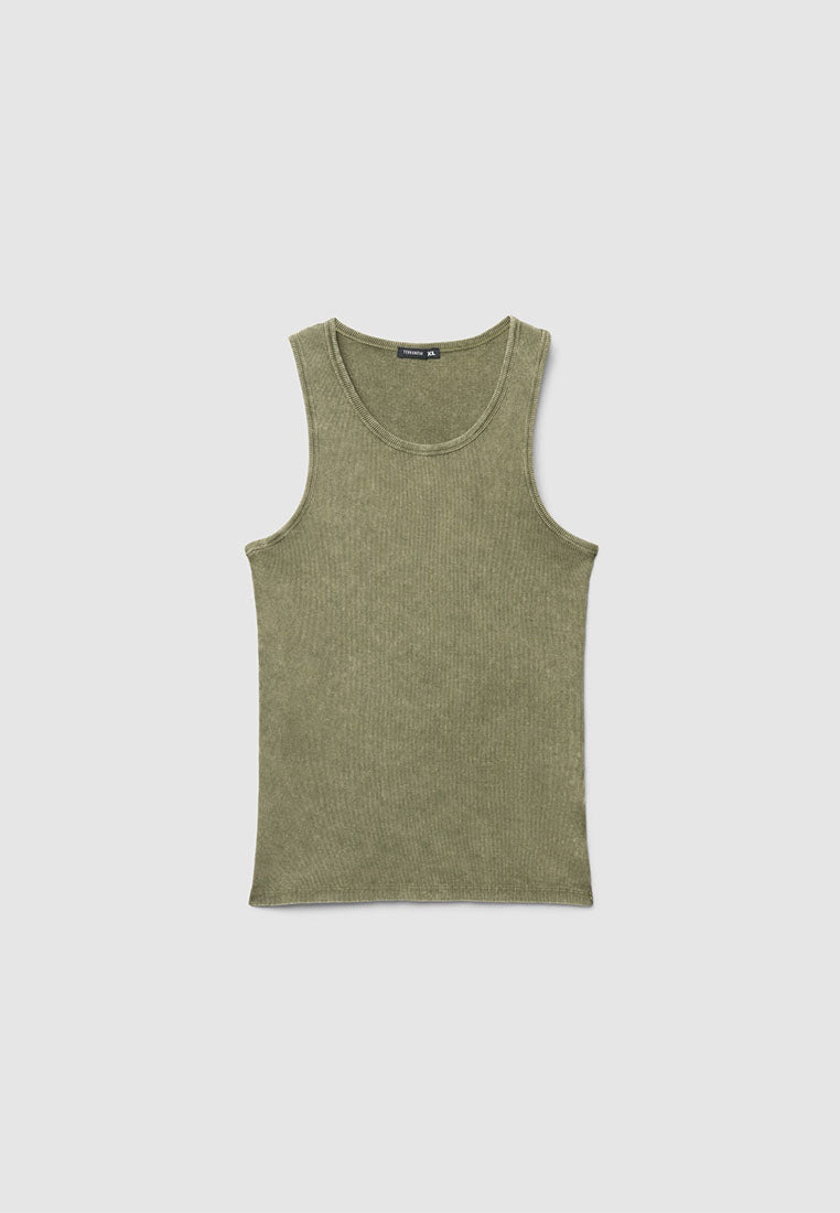 Men's Faded Ribbed Tank Top