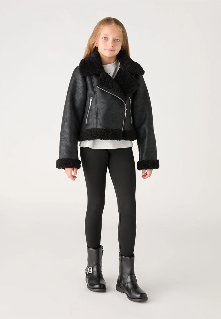 Biker jacket with collar for Girls