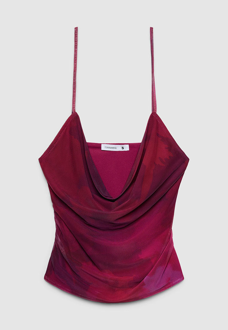Women's Abstract Mesh Top