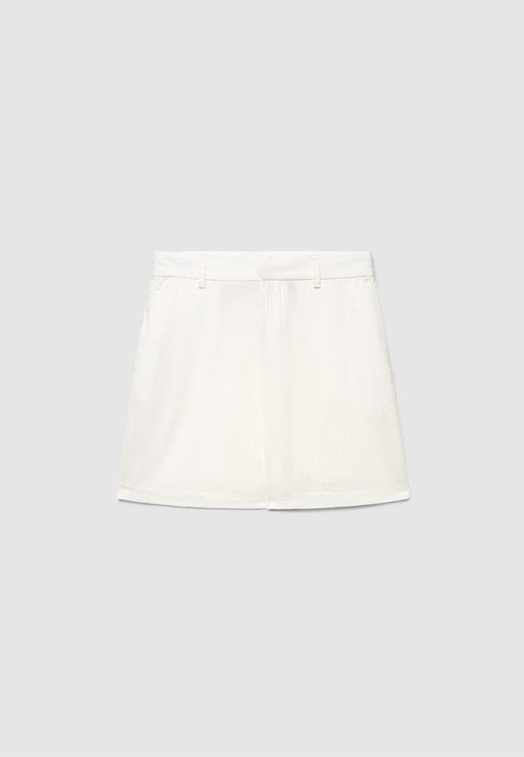 Women's Plain Linen-Effect Shorts