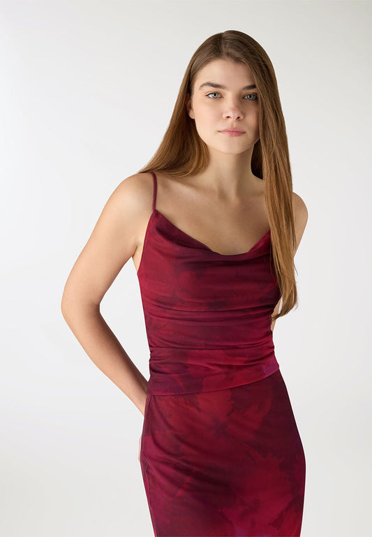 Women's Abstract Mesh Top