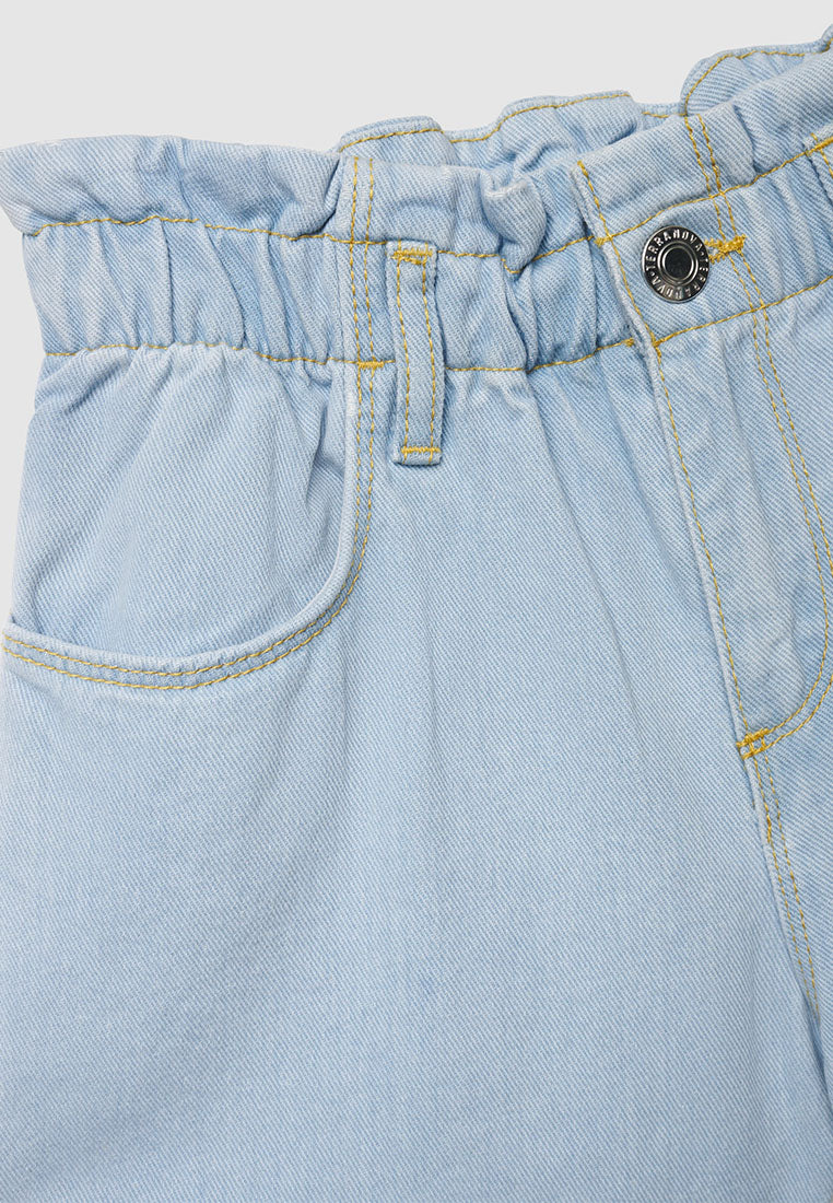 Elastic Waist Denim Shorts for Girls