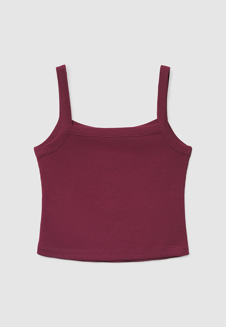 Women's Ribbed Knit Crop Top