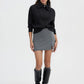 Womens's Pinstriped Mini Skort with Slit