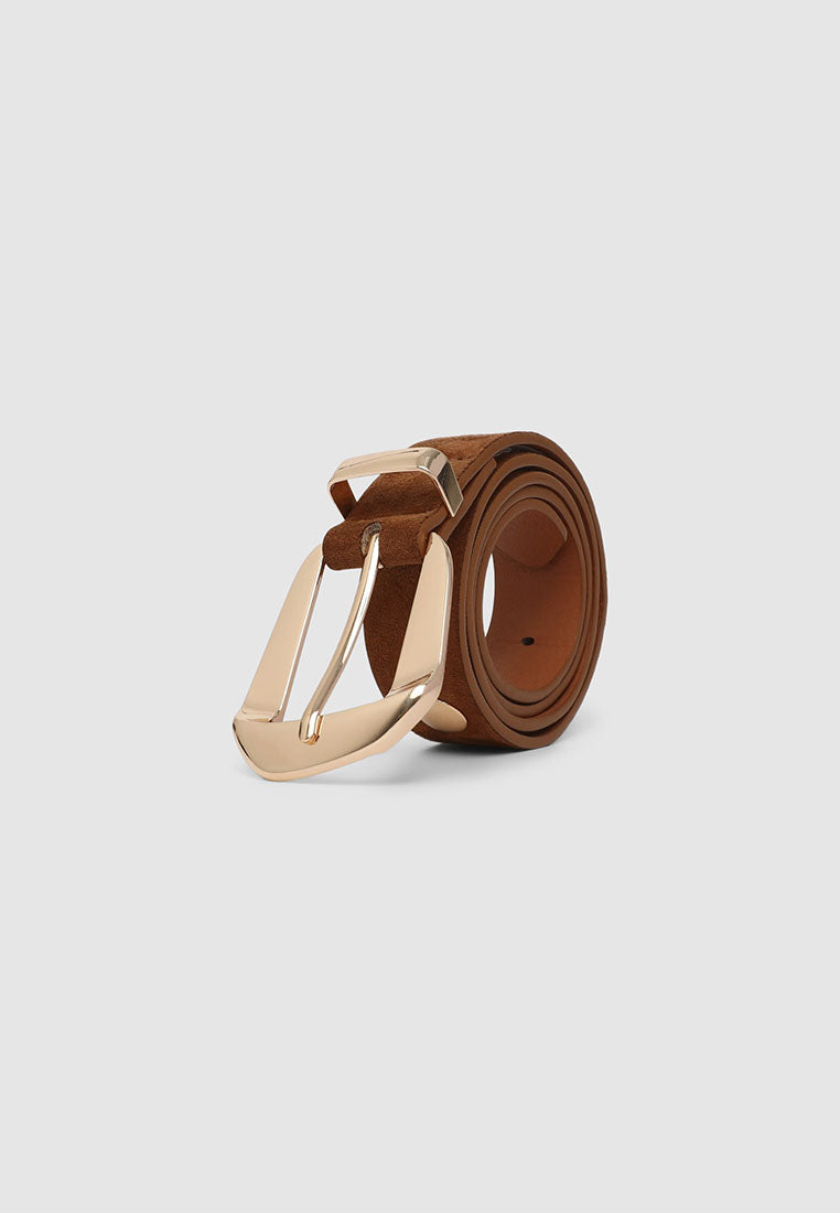 Women's Studded suede-effect belt
