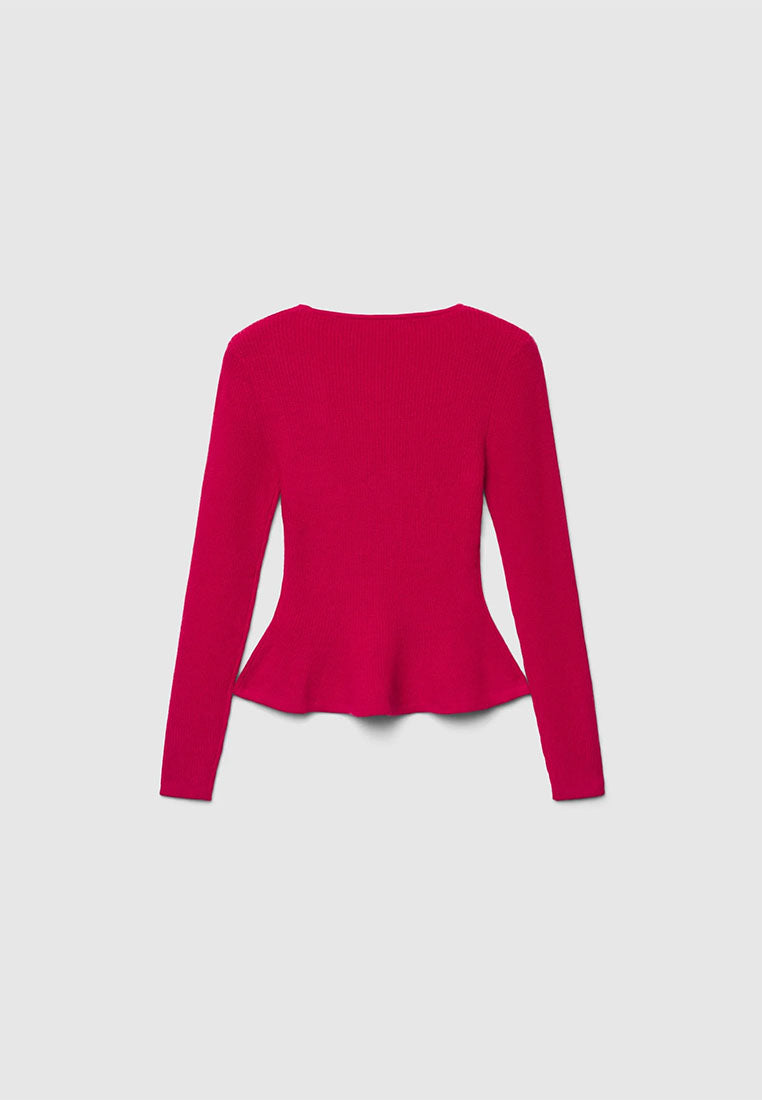 Women's Shimmer-effect peplum top