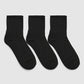 Women's Pack of 3 plain socks with raw edge trim