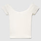 Women's V-neck Lace Trim Short Sleeves T-Shirt
