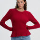 Women's Shimmer-effect peplum top