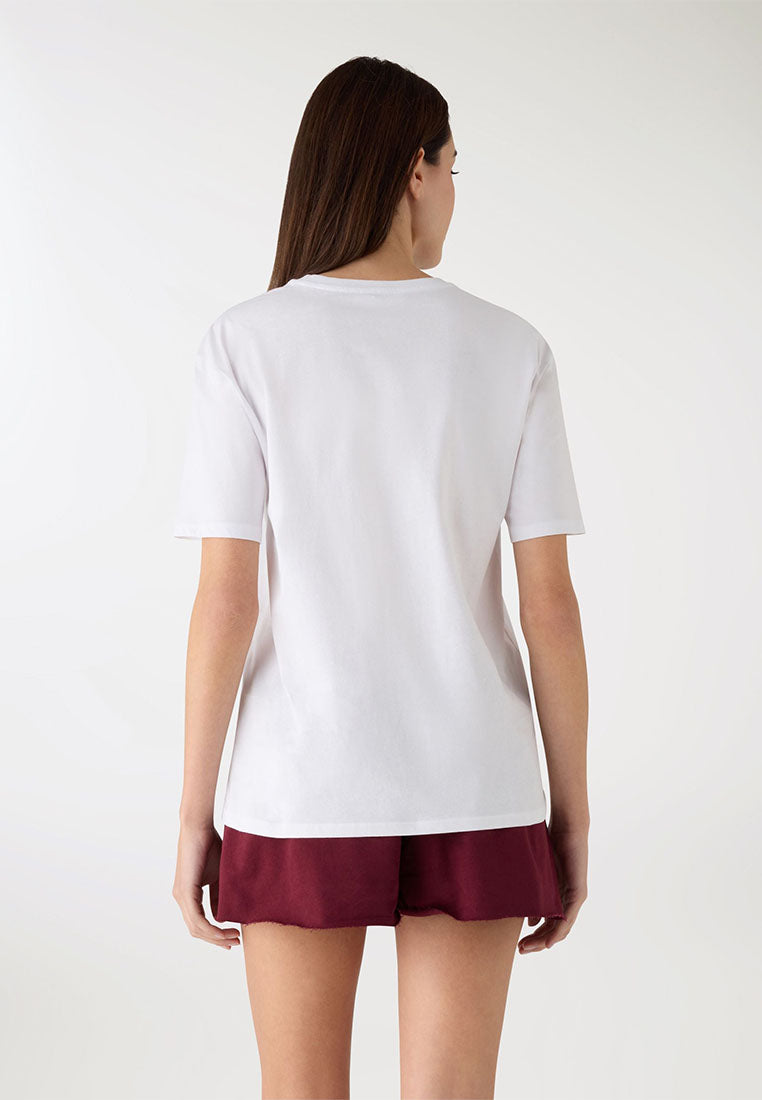 Women's Short-Sleeves Graphic Lettering T-Shirt