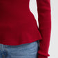 Women's Shimmer-effect peplum top
