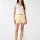 Women's V-neck Lace Trim Short Sleeves T-Shirt