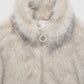 Women's Long faux fur bomber with zip closure