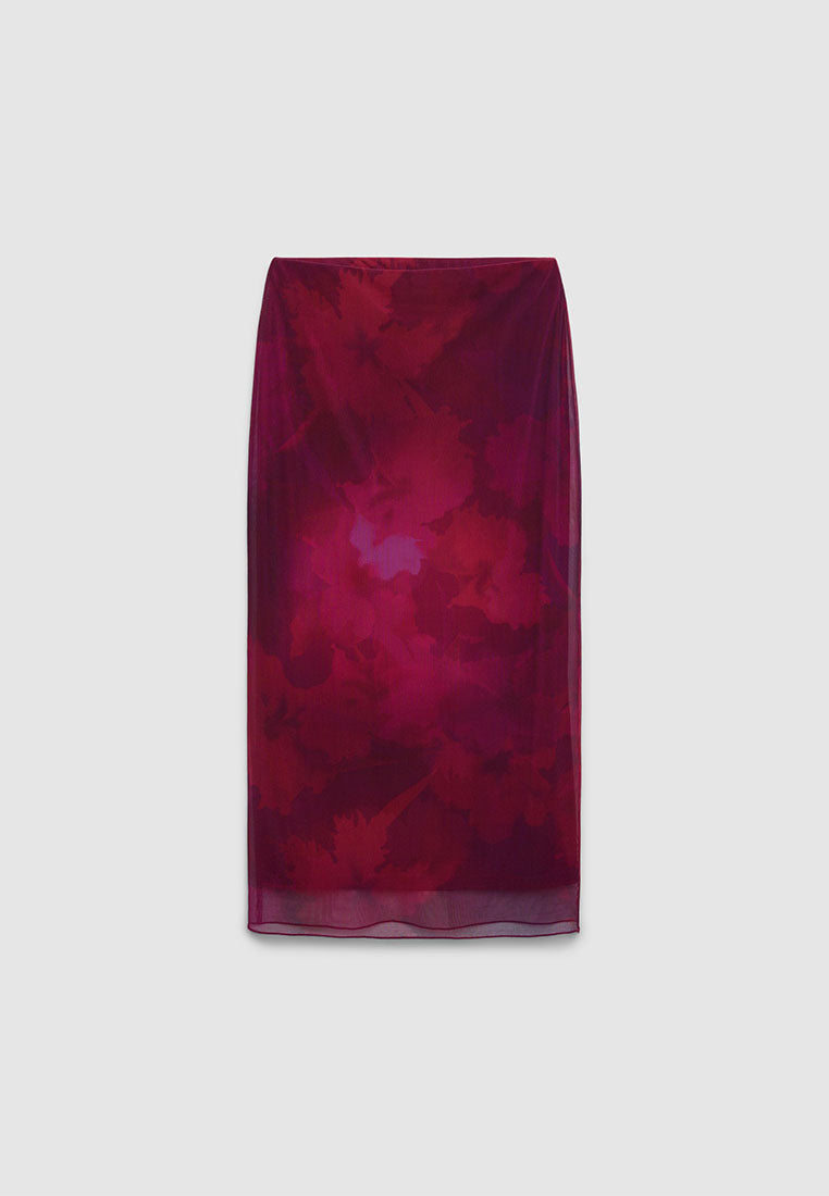 Women's Bloom Mesh Midi Skirt