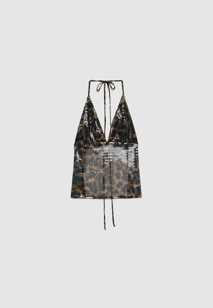 Women's Plunging V-Neck Backless Top