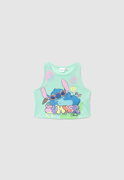 Stitch Mesh Tank Top for Girls