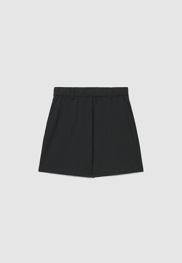 Women's Plain Linen-Effect Shorts