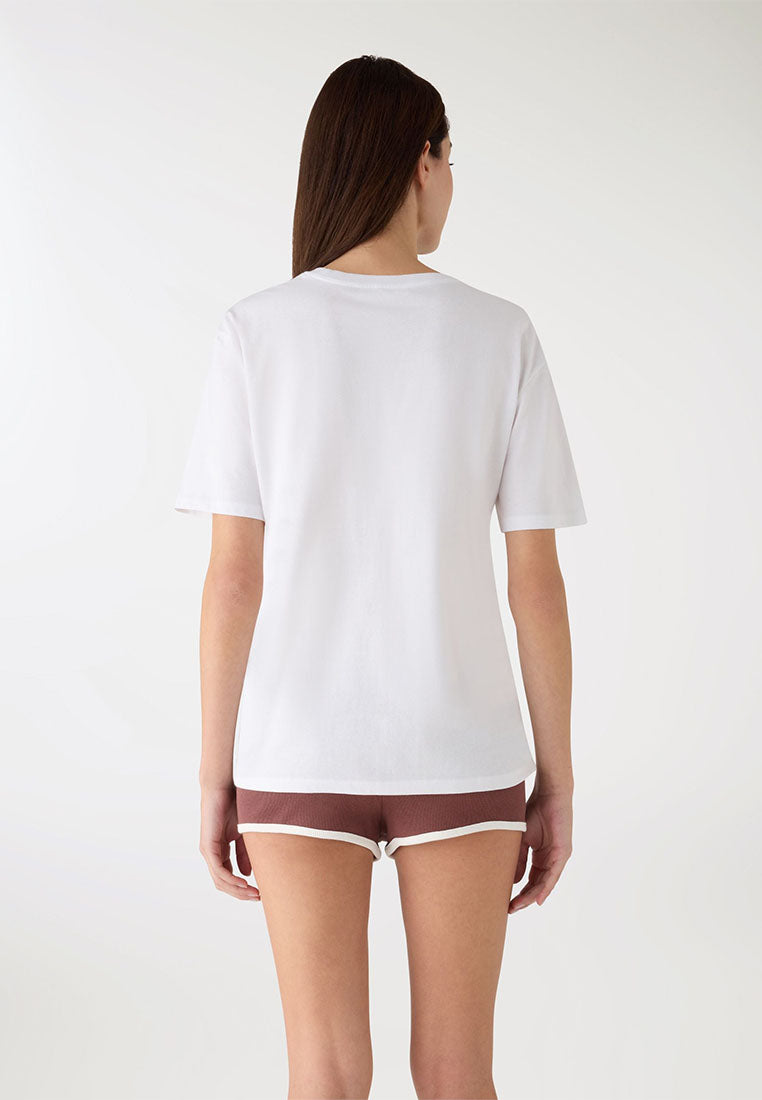 Women's Short-Sleeves Graphic Lettering T-Shirt